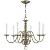 Livex Lighting Williamsburgh 6 - Light Chandelier in  Antique Brass - 4 of 4