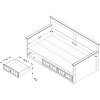 HomeStock Daybed with 3 Storage Drawers Pure White Savannah - 4 of 4