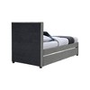 Meridian Furniture,Hudson Vegan Leather Twin Trundle Bed - 4 of 4