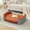 Dog Sofa Bed for Small Dogs and Cats,Elevated Pet Couch with Washable Cover, Indoor Small Dog Sofa for Living Room - LAOTIES - 2 of 4