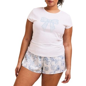 Adore Me Women's Kassie Short Sleeve Sleepwear - 1 of 4