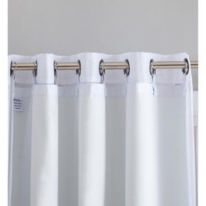 HLC.ME White Thermal Insulated 100% Blackout Curtain Liner Grommet Panels - Complete Darkness & Privacy - w/ 16 Rings - 1 of 4