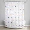 Allure Home Creations Dots Shower Curtain: Polyester Bath Curtain, Microfiber, Buttonhole Top - 2 of 4