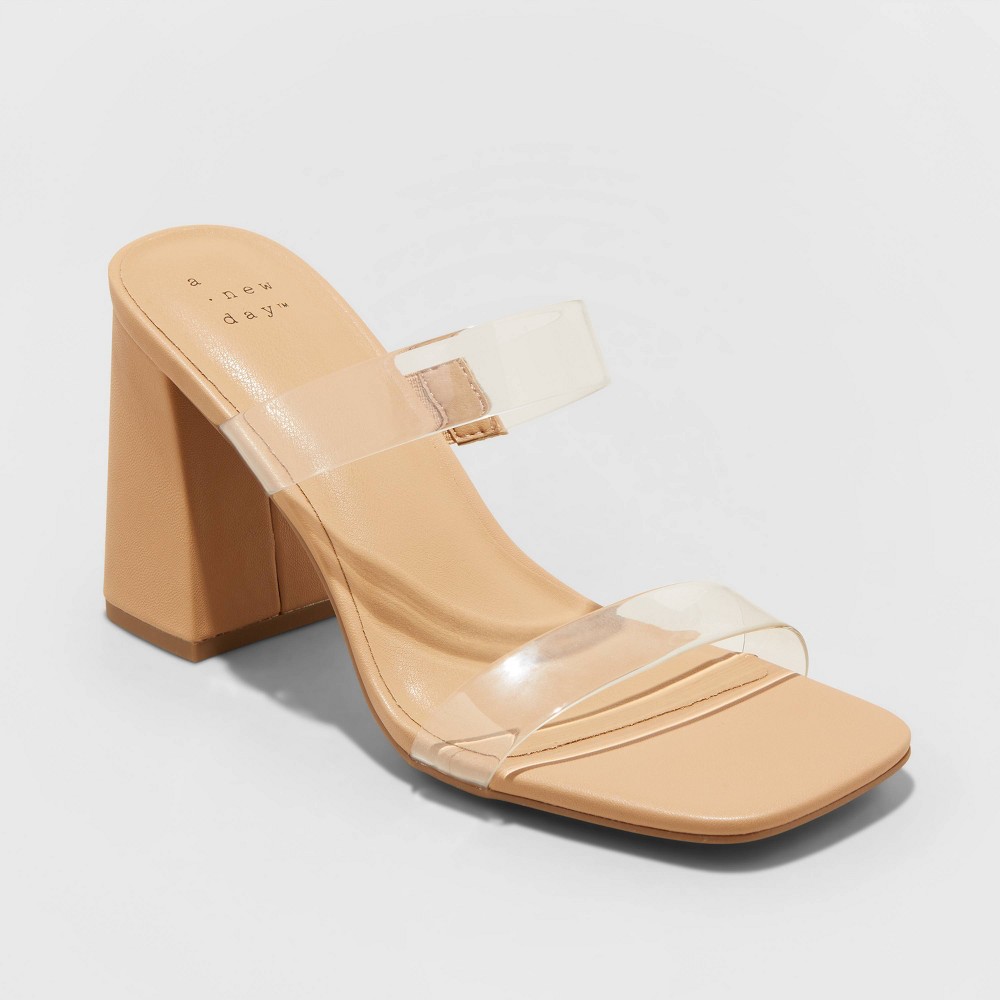 Women's Deanna Mule Heels - A New Day™ Clear 10