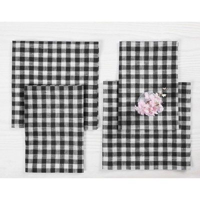 Solino Home Linen Gingham Dinner Napkins