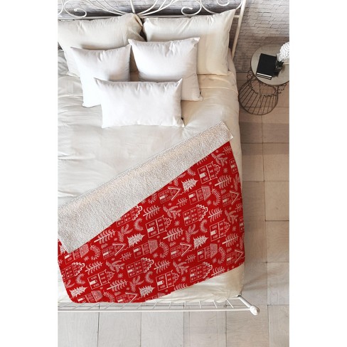 Kate Aurora Snowy Christmas Trees & Red Pick Up Trucks Holiday Accent Throw  Blanket - 50 X 60 : Target
