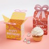 Big Dot of Happiness Party Time - Square Favor Gift Boxes - Happy Birthday Party Bow Boxes - Set of 12 - 2 of 4