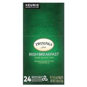 Twinings Pure Black Tea, Irish Breakfast , 24 K-Cup Pods, 0.11 oz (3 g) Each - 1 of 3