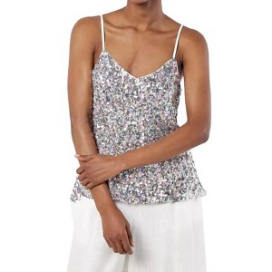 Women's SEQUIN CAMI TOP - APRICOT - 1 of 4