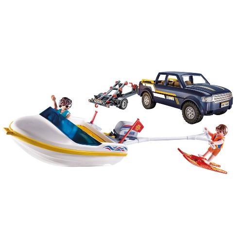 Foranderlig tennis vogn Playmobil Pick-up With Speedboat : Target