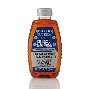 Silver Blossom Pure & Unfiltered Premium Pure US Honey - 16 oz - 1 of 2