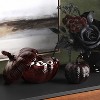 Halloween Glass Pumpkin Burgundy - Threshold™ - 2 of 3