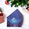 Unique Bargains Christmas Greeting Card Blue Purple 4.5x3.1 Inch 10 Pcs - 2 of 4