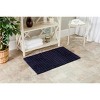 Bath Mats and Rugs Collection PMB625 Hand Tufted Bath Mat -Navy/Navy-2'3"x3'9"-"Safavieh. - 2 of 2