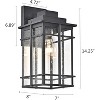 Chloe Lighting Kenneth Transitional 1 Light Textured Black Outdoor Wall Sconce 14" Height - 2 of 4