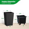 2 Pcs Wicker All-Weather Planters, Heavy Duty Tall Pots with Drainage, Modern Outdoor Decor for Patio & Porch - 3 of 4