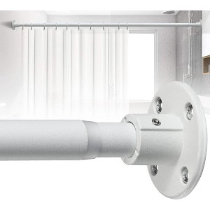 LunaLulinlk Shower Curtain Rod, Adjustable Shower Curtain Rods 29-64 Inches, Heavy Duty White Shower Rods for Bathroom - 1 of 4