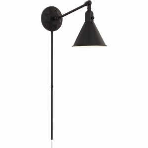 Crystorama Lighting Morgan 1 - Light Swing Arm Lamp in  Matte Black - 1 of 3