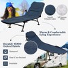 Costway Folding Camping Cot with  Detachable Mattress & 6-Position Adjustable Backrest Navy/Grey - 4 of 4