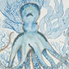 Saro Lifestyle Whimsical Outdoor Octopus Poly Filled Pillow, 18"x18", Blue - 3 of 4