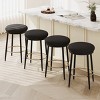 24.75'' Modern Counter Stools Set with Metal Frame and Footrest for Kitchen Island or Dining Room-3irtyhousy - 2 of 4