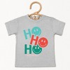SmileyWorld Ho Ho Ho Stacked - Youth Short Sleeve Graphic T-Shirt and Toddler Short Sleeve Graphic T-Shirt - 2 of 4