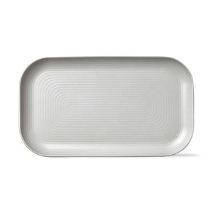 TAG Gray Brooklyn Melamine Plastic Dinning Serving Platter Dishwasher Safe Indoor/Outdoor 17x10 inch Serving Platter - 1 of 2