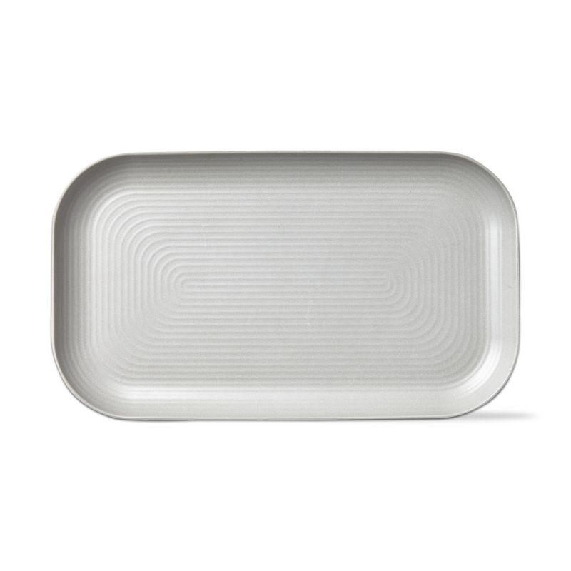 TAG Gray Brooklyn Melamine Plastic Dinning Serving Platter Dishwasher Safe Indoor/Outdoor 17x10 inch Serving Platter, 1 of 3