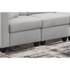 Modern L-Shaped Modular Sectional Sofa with Console & Ottoman - 3 of 4