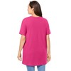 Woman Within Plus Size Perfect Short-Sleeve Shirred V-Neck Tunic - 3 of 4