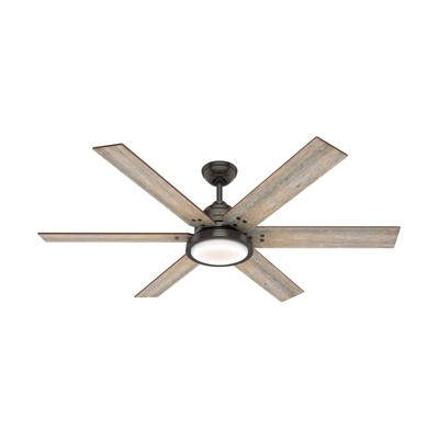 60" Warrant Ceiling Fan with Wall Control (Includes LED Light Bulb) - Hunter Fan