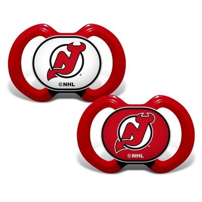 BabyFanatic Officially Licensed Unisex Pacifier 2-Pack - NHL New Jersey Devils