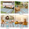 Reversible Outdoor Plastic Straw Rug - Waterproof Bohemian Area Mat for Patio, RV, Balcony, Camping, Easy Clean Picnic Mat - 3 of 4