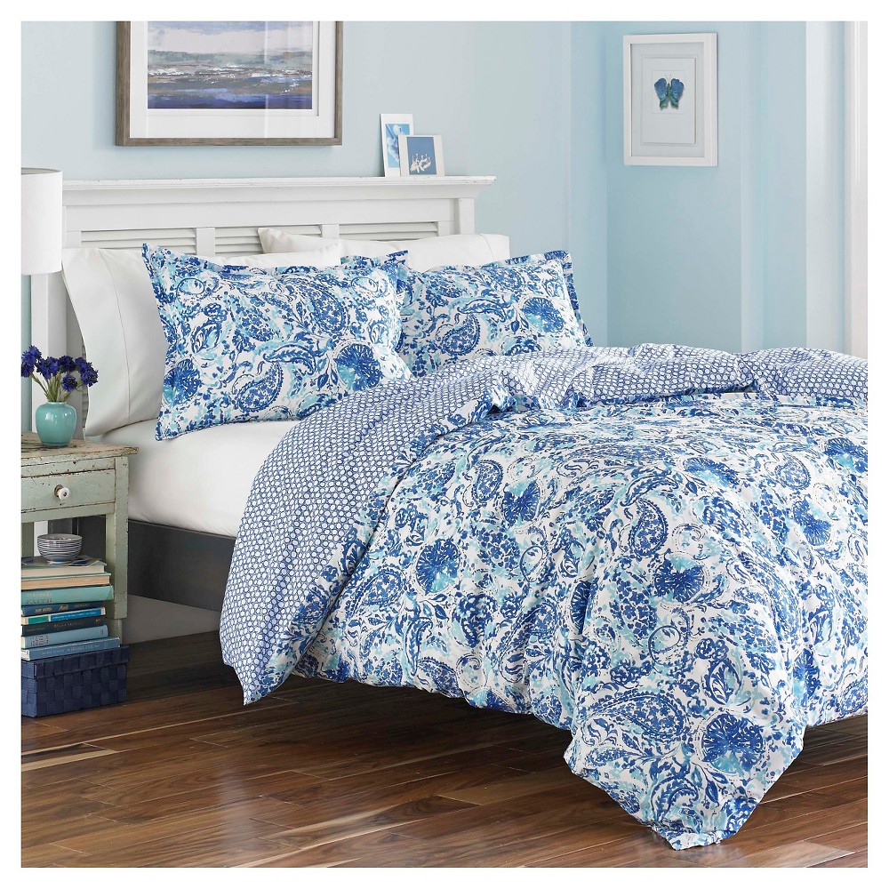 Photos - Bed Linen Blue Brooke Duvet Cover Set  - Poppy & Fritz(Twin)