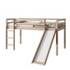 NicBex Twin Low Loft Bed with Guardrail,Rubber Wood Loft Bed Frame with Ladder and Slide,Bed Frame for Adults,Kids,Box Spring Not Required - 4 of 4