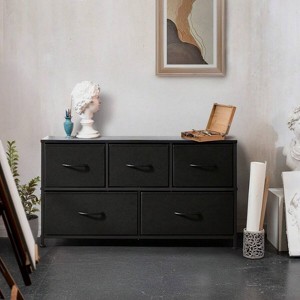 SKRAN Dresser For Bedroom, Storage Drawers, Tall Large Fabric Storage Tower Organizer With Metal Frame Wooden Top For Nursery - 1 of 4