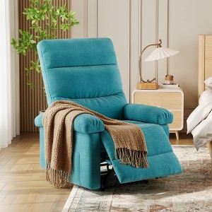COZONY Recliner Chair for Adults, Manual Fabric Recliner with Side Pocket, Adjustable Ergonomic Single Sofa for Small Living Room, Nursery, Bedroom - 1 of 4
