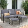 Buenhomino Patio Furniture Wicker Outdoor Conversation Set - 3 of 4