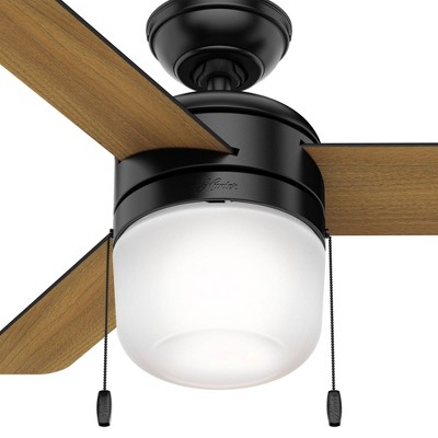 Scandinavian-Inspired Matte Black 42" LED Ceiling Fan with Remote and Reversible Blades