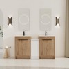 ChicFurnit Bathroom Vanities 60 Inch Freestanding Vanity with Ceramic Sink and Soft Closing Door for Bathroom, Brown, 59.8"*18.31"*34.25" - 2 of 4
