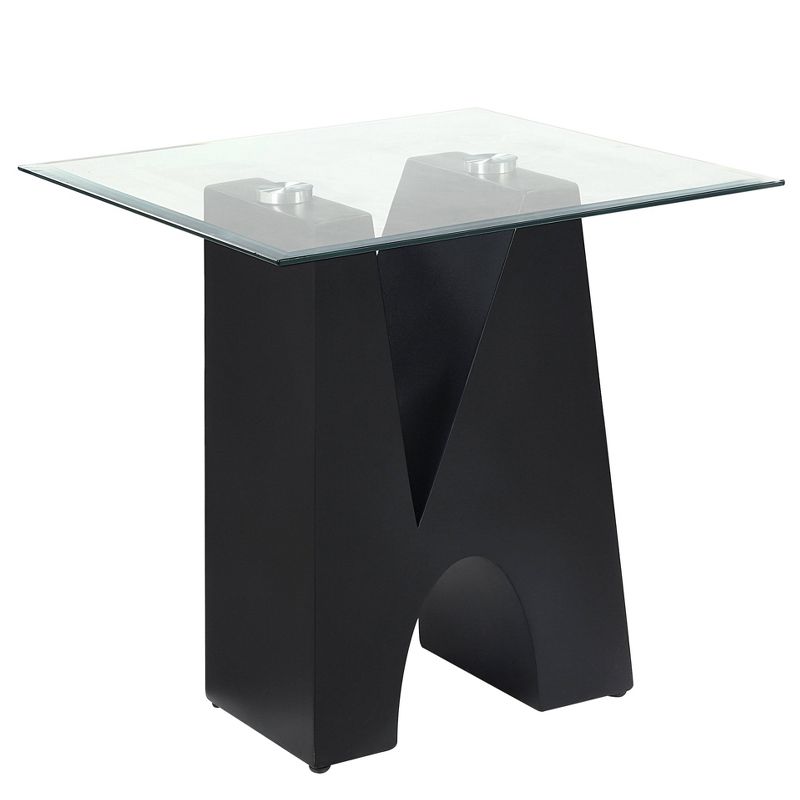 Riverpoint Modern Square End Table Clear/Black - HOMES: Inside + Out, 1 of 9
