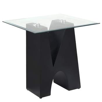 Riverpoint Modern Square End Table Clear/Black - HOMES: Inside + Out