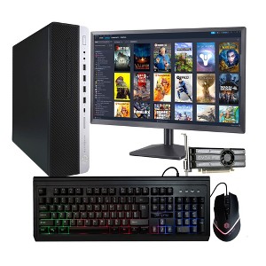 HP Prebuilt Gaming Desktop Computer | 22" Monitor | Intel i5 + GT 1030 2GB GPU | 1080p Gaming PC | 16GB DDR4 RAM | 1TB SSD | Windows 11 Pro - 1 of 4