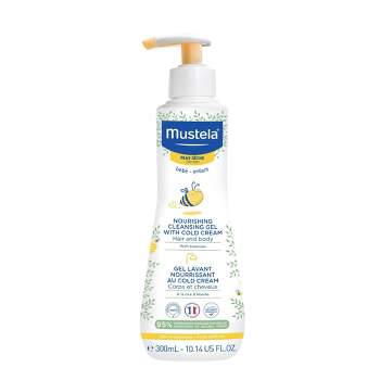 Mustela Nourishing Baby Cleansing Gel with Cold Cream,Baby Body Wash and Baby Shampoo - 10.14oz