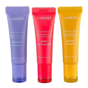 Laneige 3-pc Fresh Fruity VARIETY PACK Lip Glowy Balm  (0.35 oz x 3) Mango, Blueberry Myrtille, Berry - Your daily dose of fruity glow - 1 of 4
