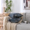 Kate Aurora 1 Piece Jacobean Floral Chenille Ultra Plush & Fluffy 18"x 18" Filled Accent Throw Pillow With Removable Shell/Cover - 3 of 4