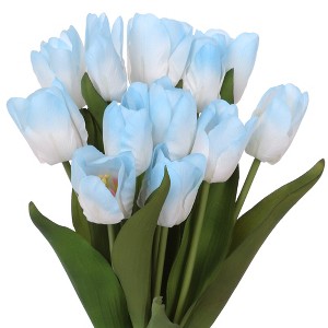 REGALWOVEN Silk Indoor Decoration Artificial Tulip Flowers 13.8" 12 Pcs - 1 of 4
