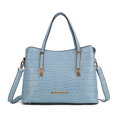 MKF Collection Aurelia Crocodile-Embossed Vegan Leather Women's Tote Stylish Shoulder Handbag by Mia K