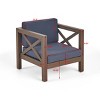 Outdoor Club Chair,Mid-Century Modern Acacia Wood Club Chair With Cushion Seat,Outdoor Furniture,Club Chair For Patio,Garden-Cuddlewood - 4 of 4