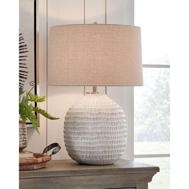 Jamon Ceramic Table Lamp Beige - Signature Design by Ashley, 2 of 4